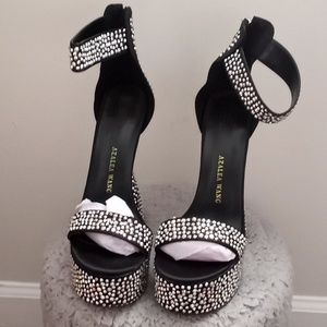 Azalea Wang Livia-Black "My Place or Yours" Chunky Sandal